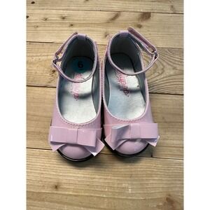 Jellypop Kids Lil Aubri Pink Patent Mary Jane Bow‎ Dress Shoes Toddler Size 6M